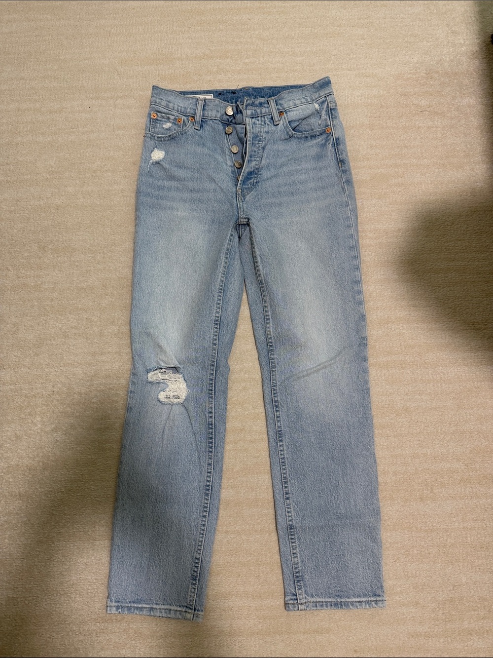 GAP cheeky straight high rise size 25 light wash